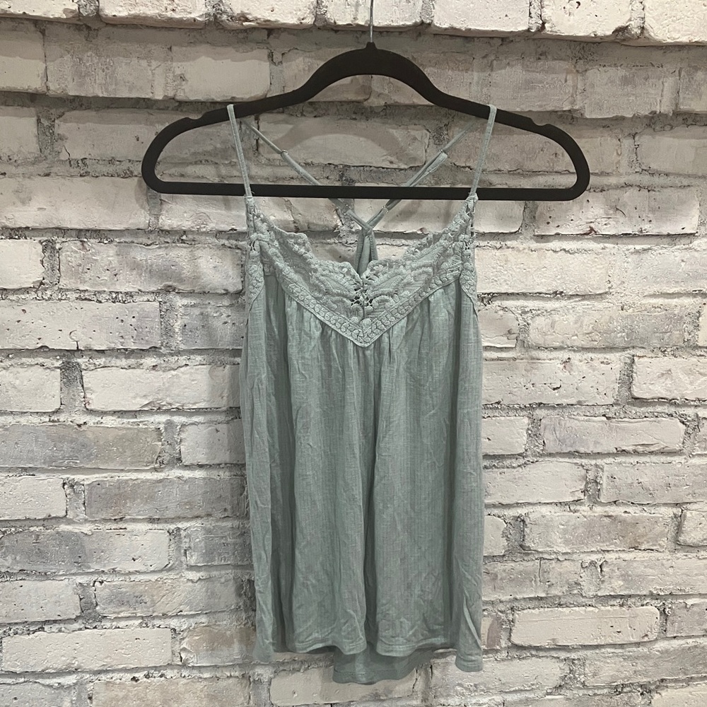 Maurices Lace Trim Camisole - Light Blue
